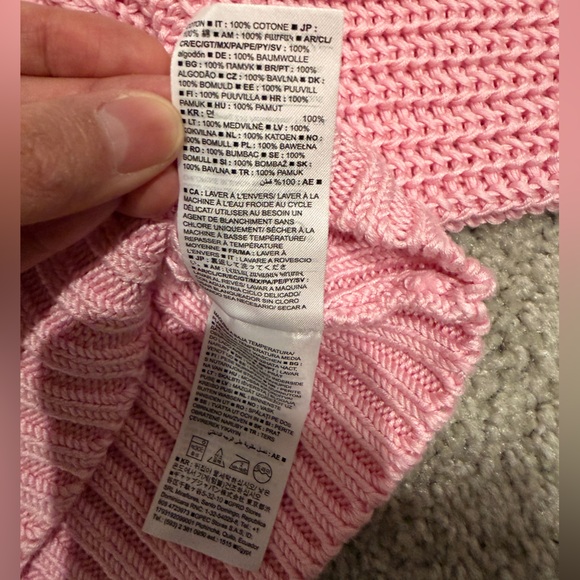 NWT Banana republic Janie cropped sweater pink turtleneck spring size Medium - Picture 6 of 10